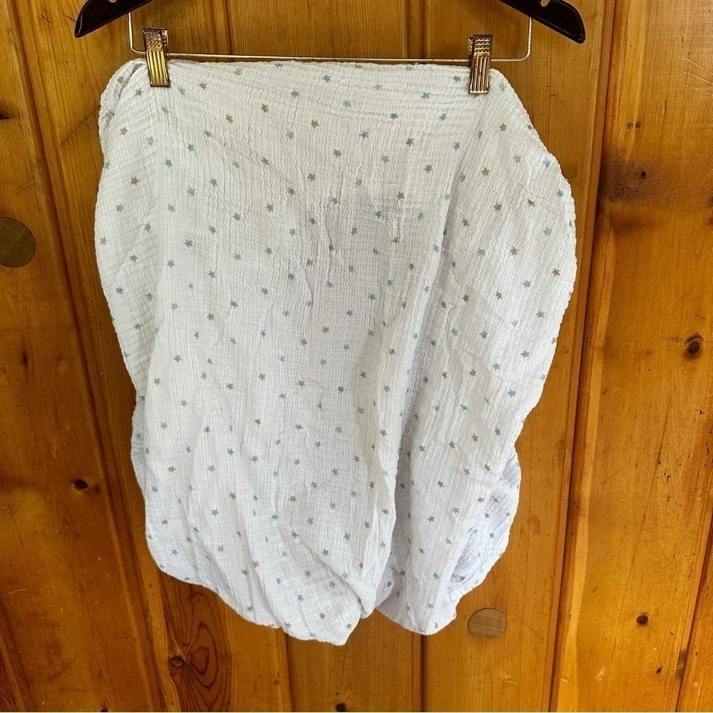 Aden + Anais Muslin Crib Sheet Star Print Neutral Baby Cotton Breathable